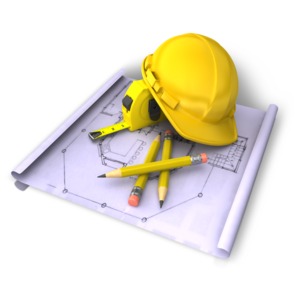 Helmet Blue Print Tools PowerPoint clipart graphic preview.