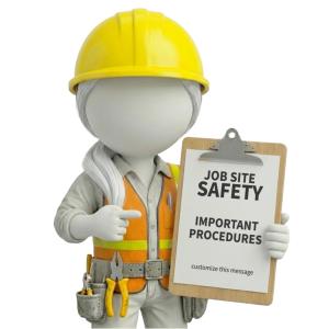 Safety Worker  For Presentations Customizable PowerPoint clipart graphic preview.
