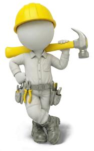 Construction Hammer Relaxed PowerPoint clipart graphic preview.