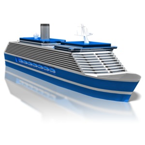 Cruise Ship PowerPoint clipart graphic preview.