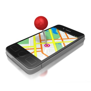 Gps Smart Phone PowerPoint clipart graphic preview.