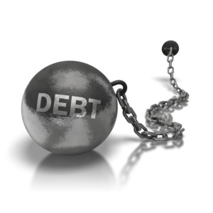 Attach the Debt Ball Chain PowerPoint clipart graphic preview.