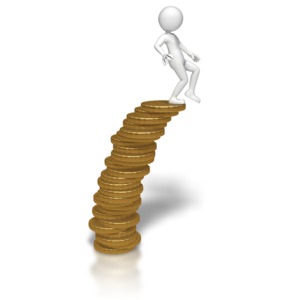 Edge Of Your Finances PowerPoint clipart graphic preview.