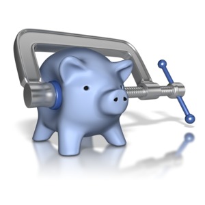 Clamp on Money Account PowerPoint clipart graphic preview.