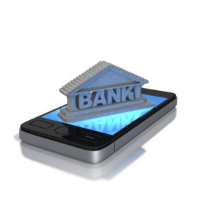 Mobile Banking PowerPoint clipart graphic preview.