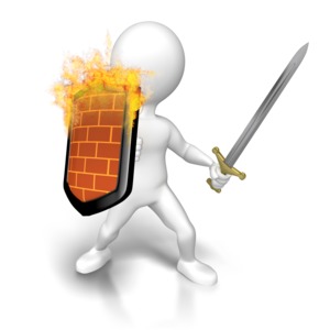 Figure Firewall Offensive PowerPoint clipart graphic preview.