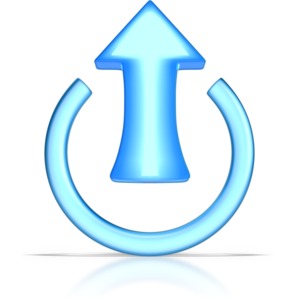 Upload Symbol PowerPoint clipart graphic preview.