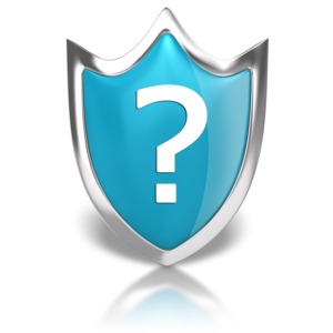 Shield Question PowerPoint clipart graphic preview.
