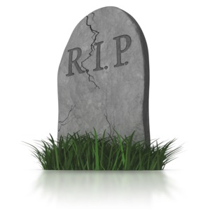 RIP Head Stone PowerPoint clipart graphic preview.