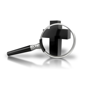 Magnify The Cross PowerPoint clipart graphic preview.