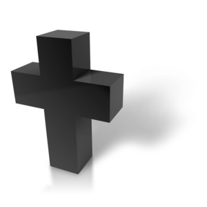 Modern Cross PowerPoint clipart graphic preview.