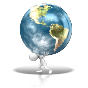 The Weight Of The World PowerPoint clipart graphic preview.