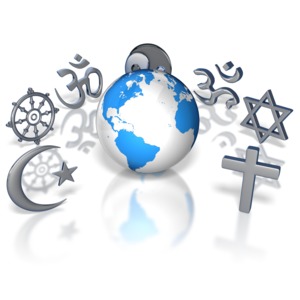 World Religions PowerPoint clipart graphic preview.