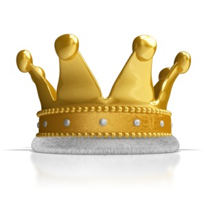 A Kings Crown PowerPoint clipart graphic preview.
