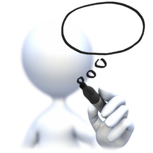 Drawing Empty Thought Bubble PowerPoint clipart graphic preview.