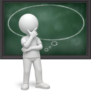 Thinking Of Something In Bubble PowerPoint clipart graphic preview.