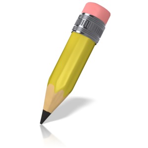 Cartoon Pencil PowerPoint clipart graphic preview.