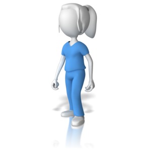 Female Nurse PowerPoint clipart graphic preview.