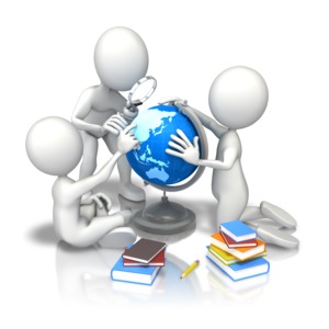 Children School Study Earth PowerPoint clipart graphic preview.