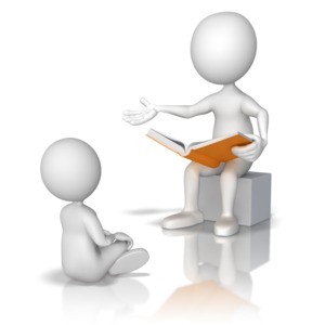 Reading To Child PowerPoint clipart graphic preview.