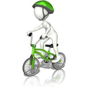 Bike Safety PowerPoint clipart graphic preview.
