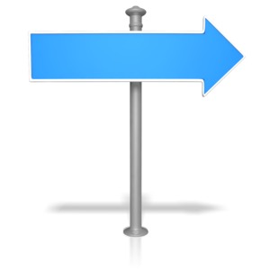 Blank Street Sign PowerPoint clipart graphic preview.