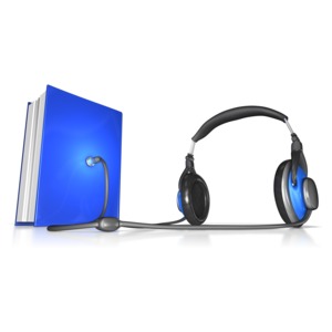 Plugged into Audiobook PowerPoint clipart graphic preview.