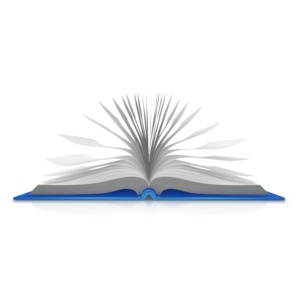 Open Book Pages PowerPoint clipart graphic preview.