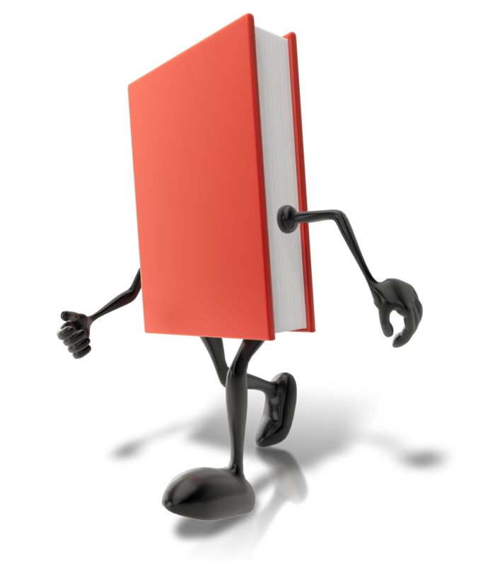 High-resolution clipart illustration of Walking Book Character, designed for academic lesson planning, classroom engagement, and interactive learning frameworks.