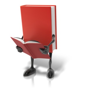 Book Character Reading PowerPoint clipart graphic preview.