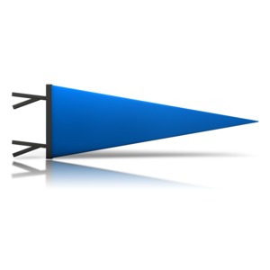 Sports Pennant PowerPoint clipart graphic preview.