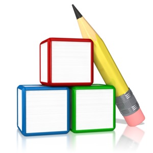 Blank Three Stack PowerPoint clipart graphic preview.