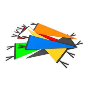 Pile Sports Pennant PowerPoint clipart graphic preview.