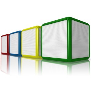 Blank Four In A Row PowerPoint clipart graphic preview.