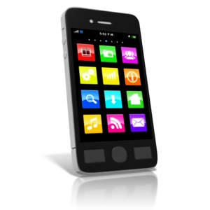 Smart Phone Media Icons PowerPoint clipart graphic preview.