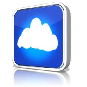 Cloud App PowerPoint clipart graphic preview.