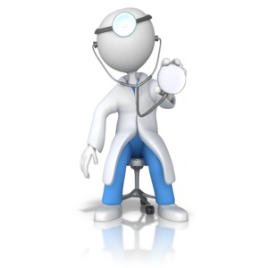 Doctor or Nurse Stethoscope Examine PowerPoint clipart graphic preview.