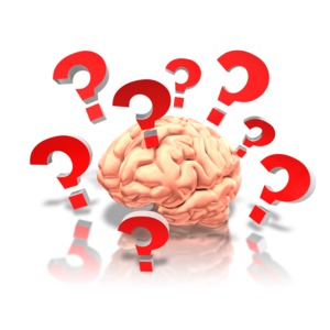 Brain With Questions PowerPoint clipart graphic preview.
