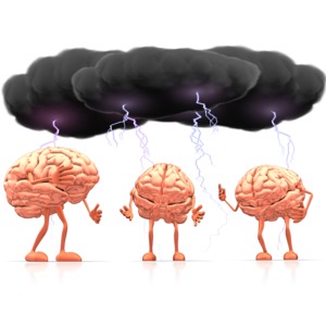 Brainstorm PowerPoint clipart graphic preview.
