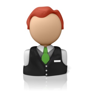 Service Person Icon PowerPoint clipart graphic preview.