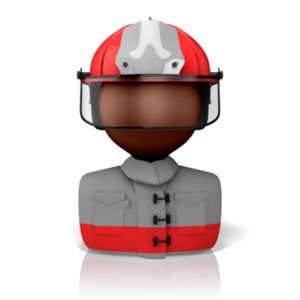 Firefighter Icon PowerPoint clipart graphic preview.