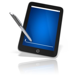 Digital Signature PowerPoint clipart graphic preview.