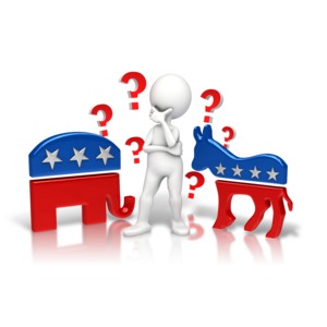 Decisions Left Or Right PowerPoint clipart graphic preview.