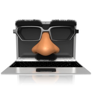 Laptop Disguise PowerPoint clipart graphic preview.