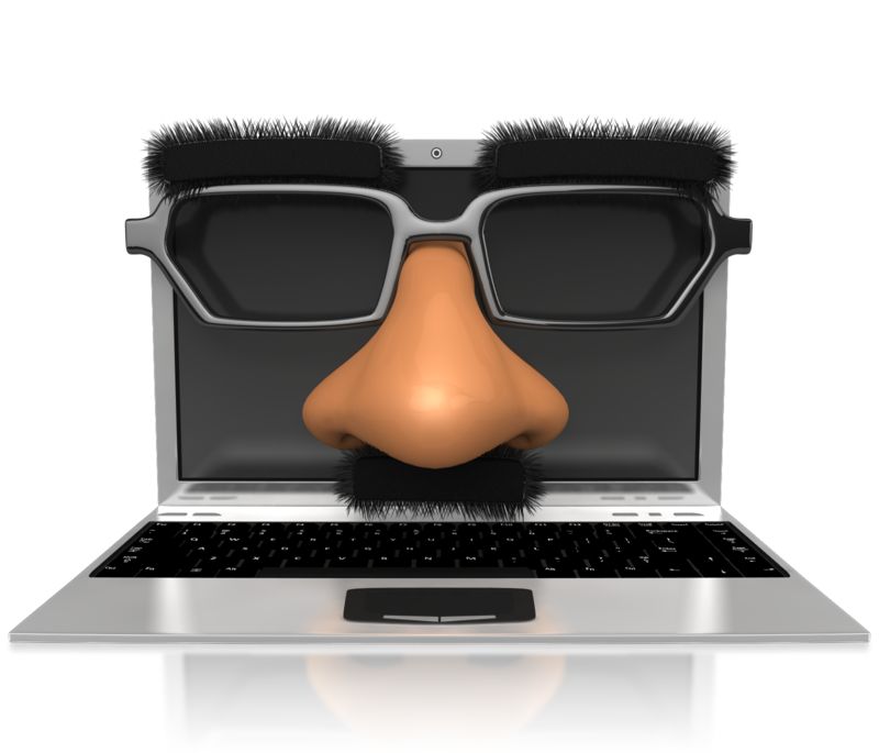 High-resolution clipart illustration of Laptop Disguise, designed for creative multimedia presentations, dynamic visual storytelling, and professional content design.