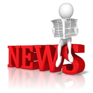Sitting On News Text Reading Paper PowerPoint clipart graphic preview.