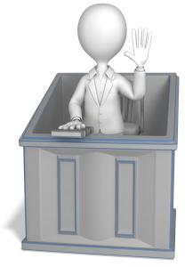 Being Sworn In PowerPoint clipart graphic preview.
