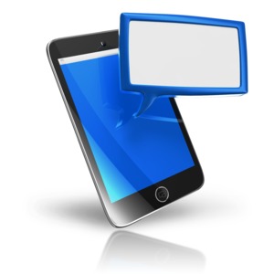 Smart Phone Texting Box PowerPoint clipart graphic preview.