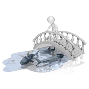 Bridge Over Troubled Water PowerPoint clipart graphic preview.