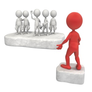 Separated From Group PowerPoint clipart graphic preview.